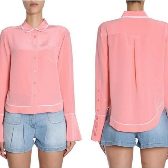 NWT Equipment Huntley with Exterior Seaming Silk Blouse Shirt - Picture 10 of 10